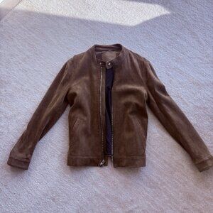 Thursday Boot Co. Suede Racer Jacket - Coffee - Size Large